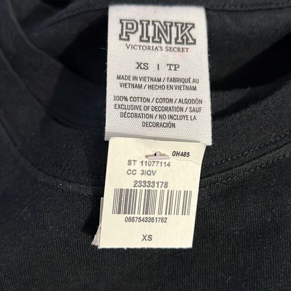 Victoria’s Secret Pink Bling Sequin Christmas Oversized tee shirt black - Picture 7 of 7